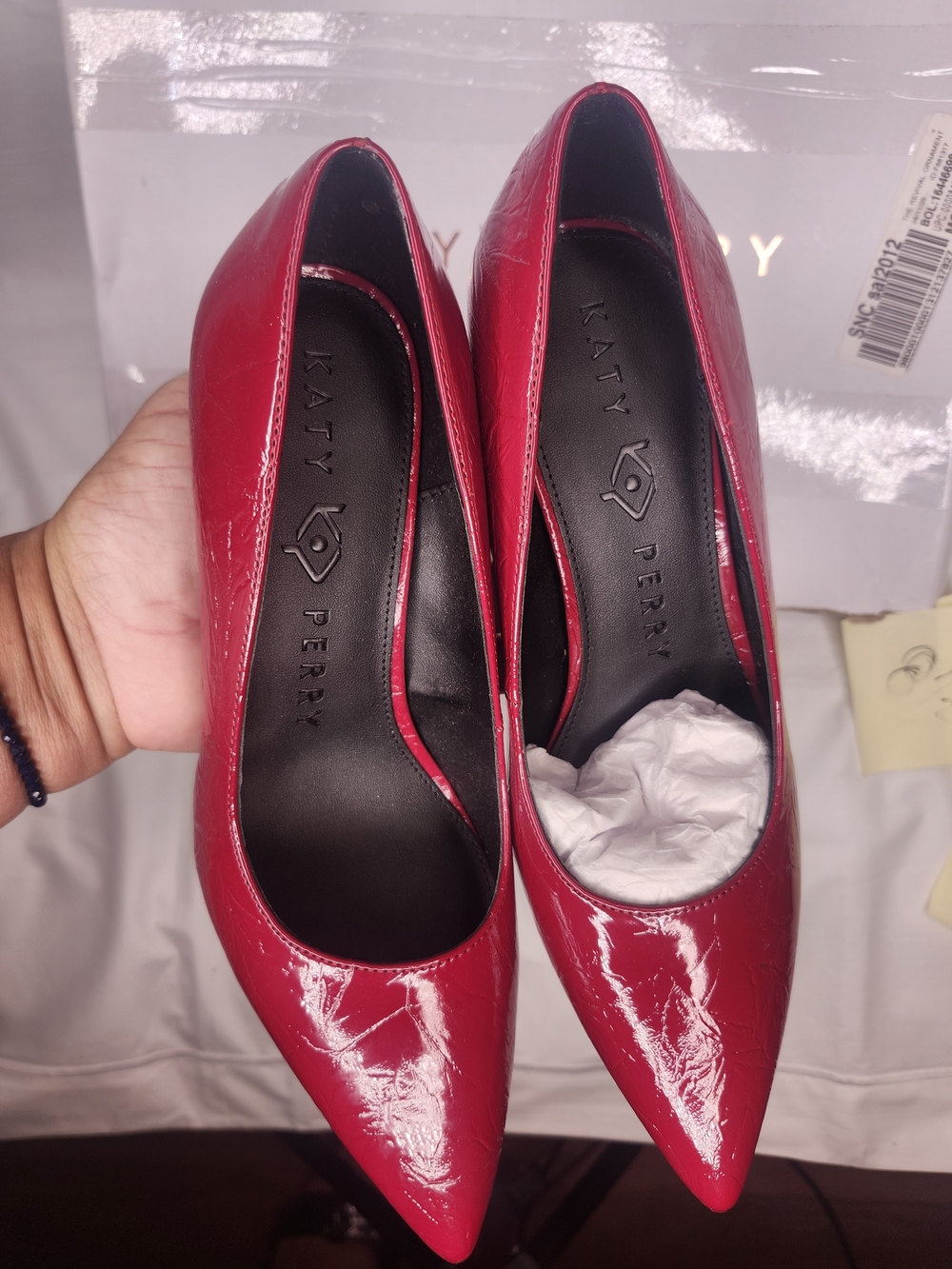 Katy Perry Collections Women's Red Patent Pointed-Toe Pumps
